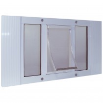 Ideal Pet Products Aluminum Sash Pet Door Medium White 1.63" x 16.63" x 27"