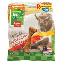 Nylabone Healthy Edibles Wild Chew Treats Bison Small 16 count